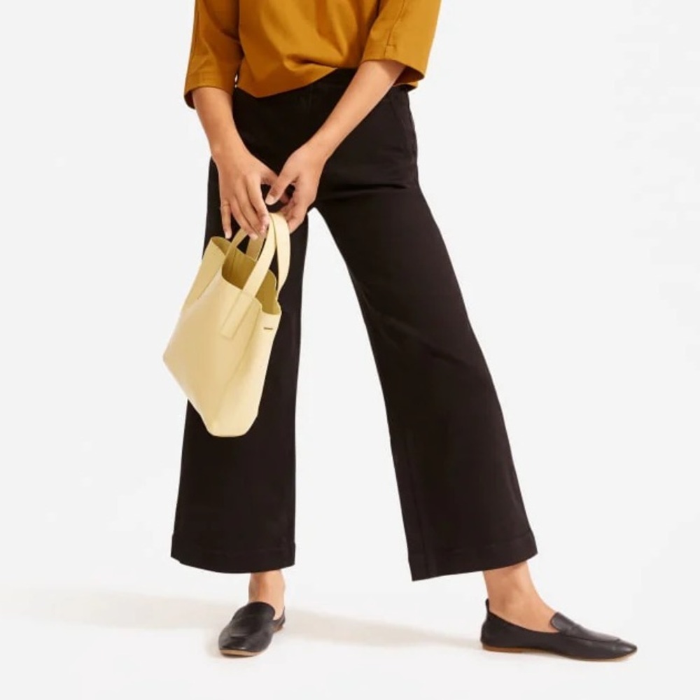 Everlane Cropped Wide Leg Black Denim Jeans - Size 2